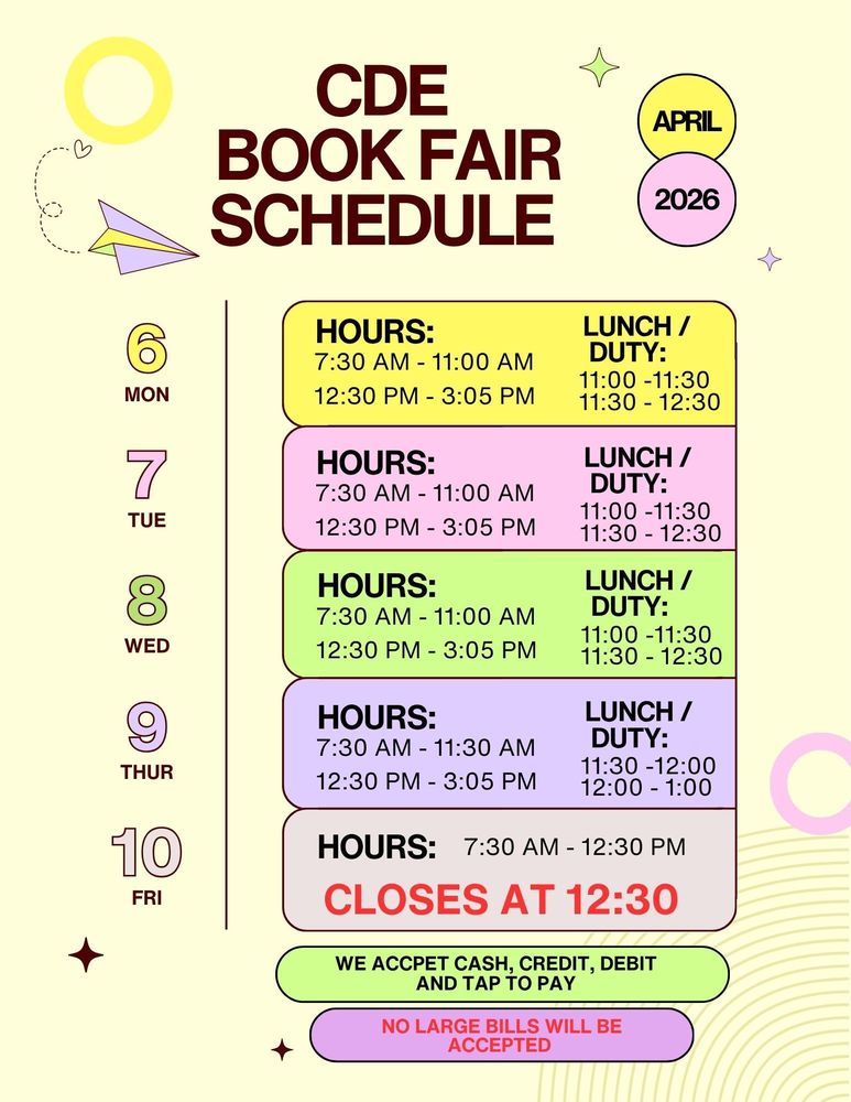 CDE Book Fair 