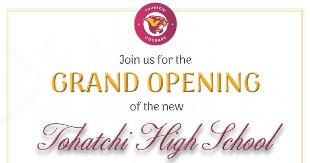 join us for the grand opening of the new tohatchi high school