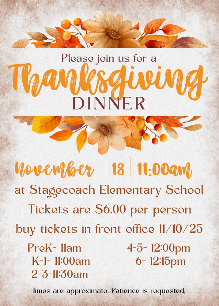 Thankgiving Lunch November 18 at 11am $6 a plate