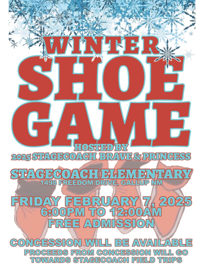 Winter Shoe Game at Stagecoach Elementary February 7 at 6pm