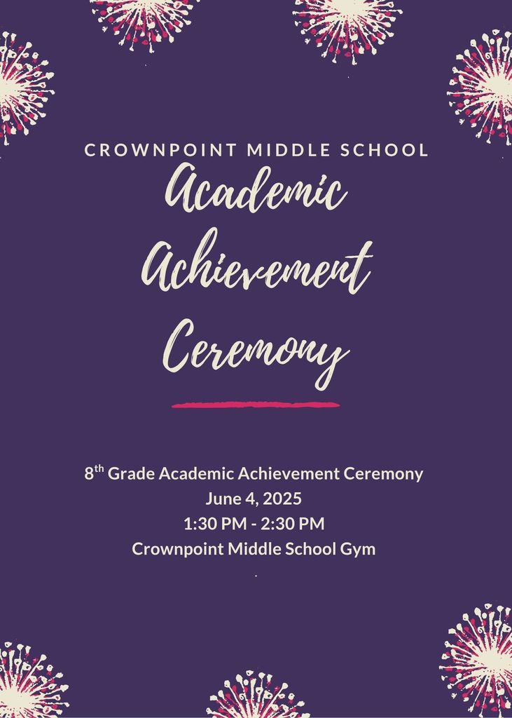 Crownpoint Middle Academic Achievement Ceremony flyer