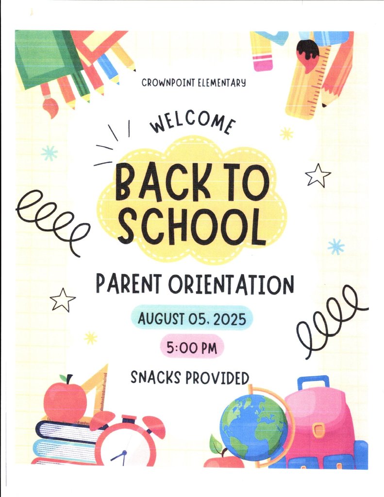 back to school flyer for parent orientation.