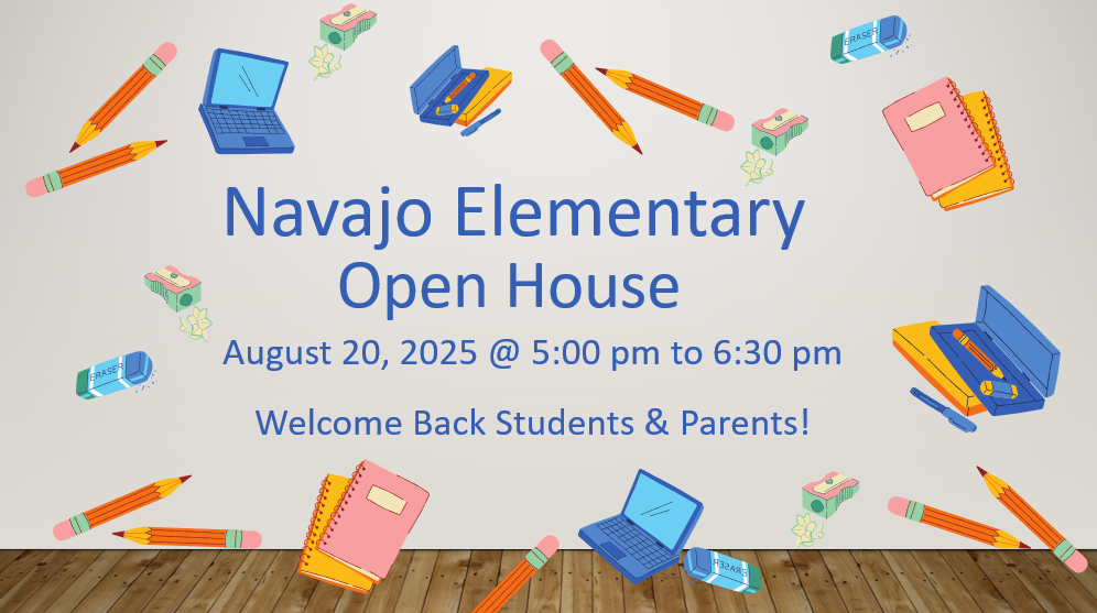 Navajo Pine & Navajo Middle School are hosting on the same day and night.