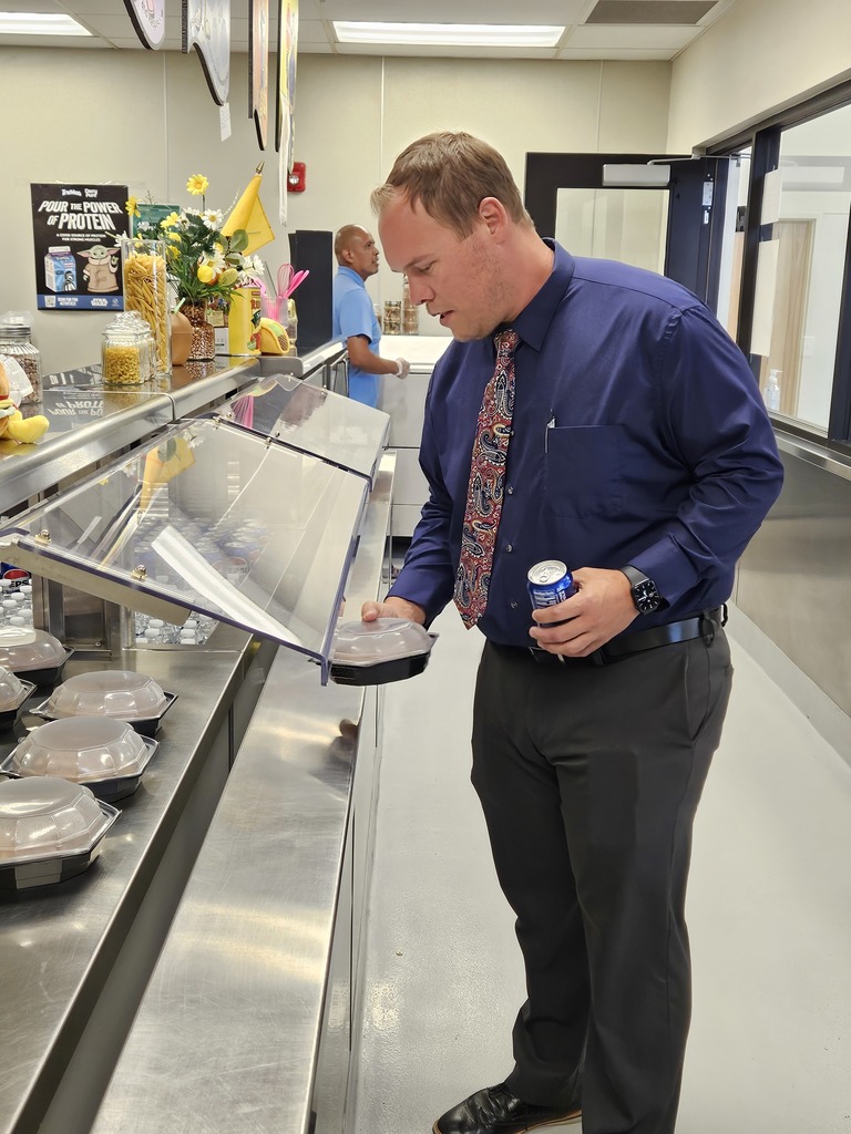 man getting food