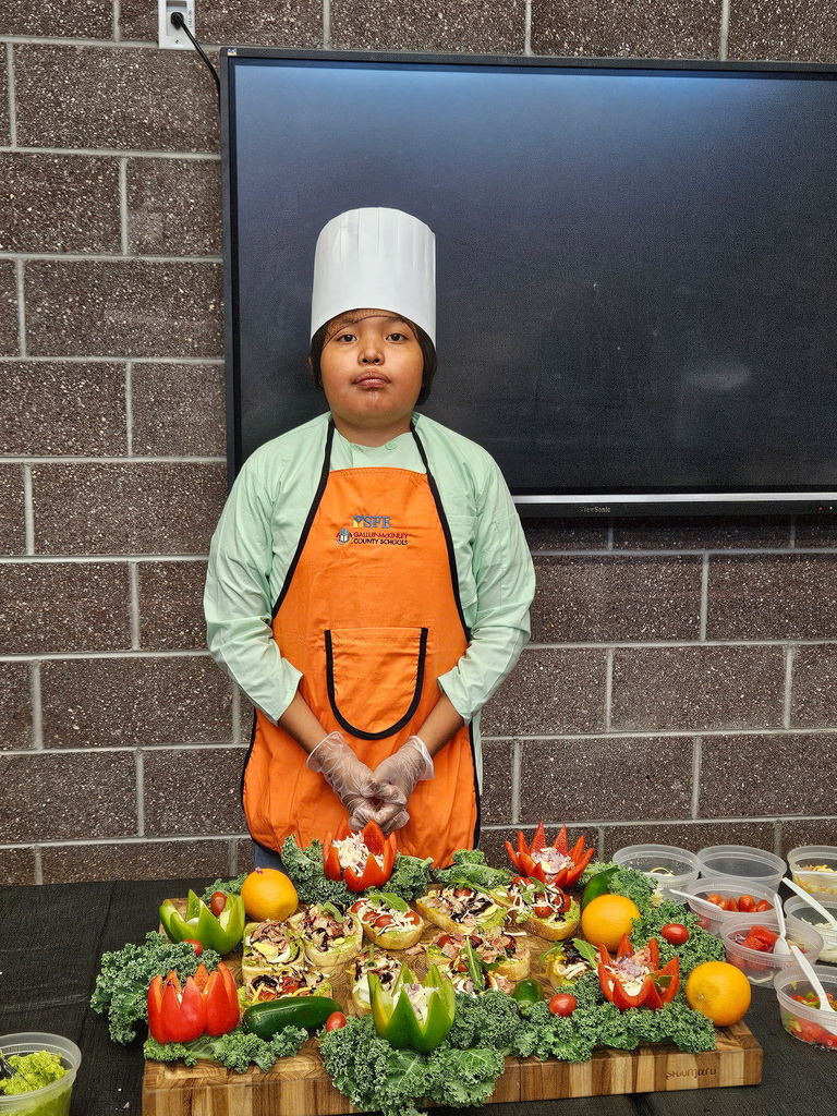 Student with food