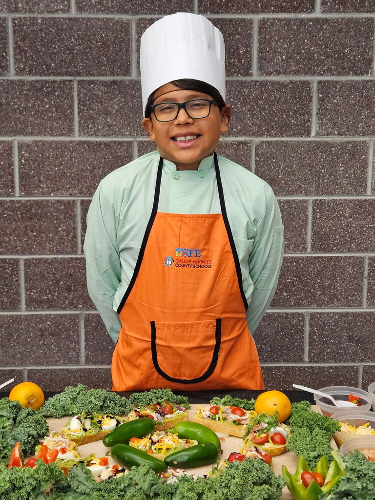 Student with food