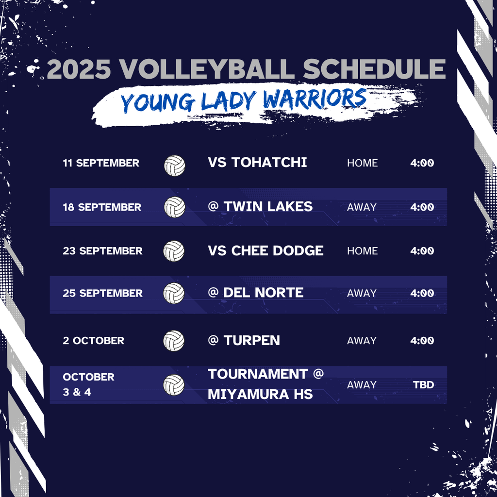 2025 NVE Volleyball Schedule