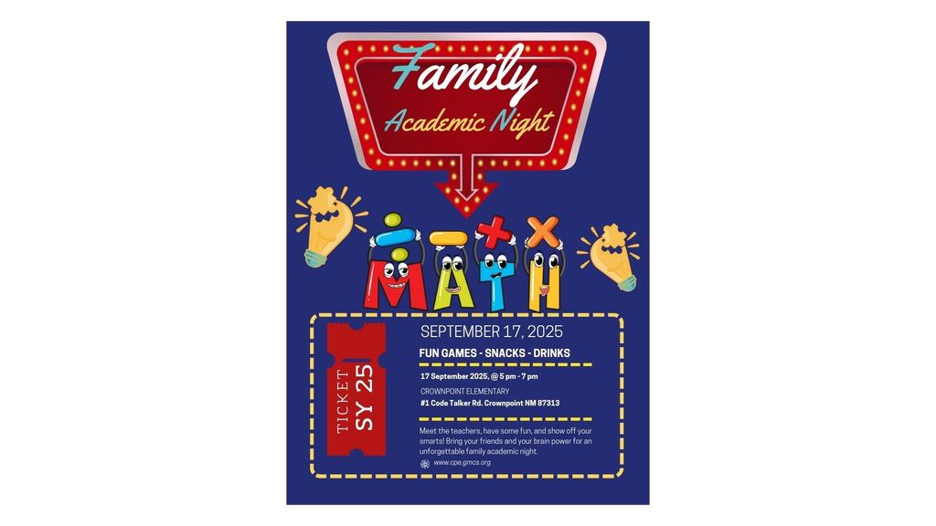 Family Academic Night flyer