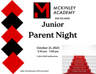 Junior Parent Night - October 21st 