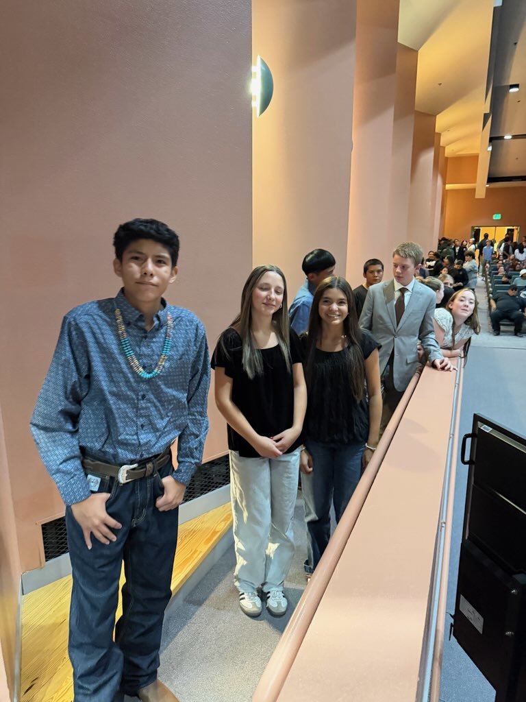 Ramah Students waiting in line for their awards.