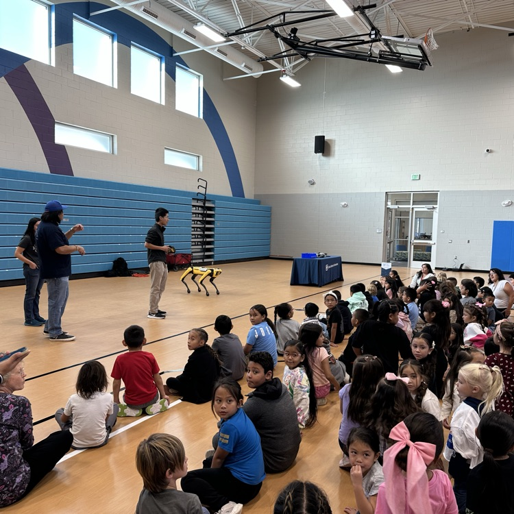 students sitting in lines during the presentation