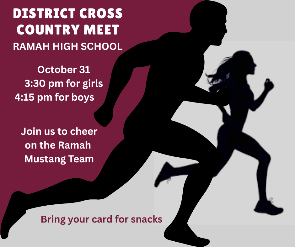 District Cross Country Meet at Ramah High School October 31, 3:30