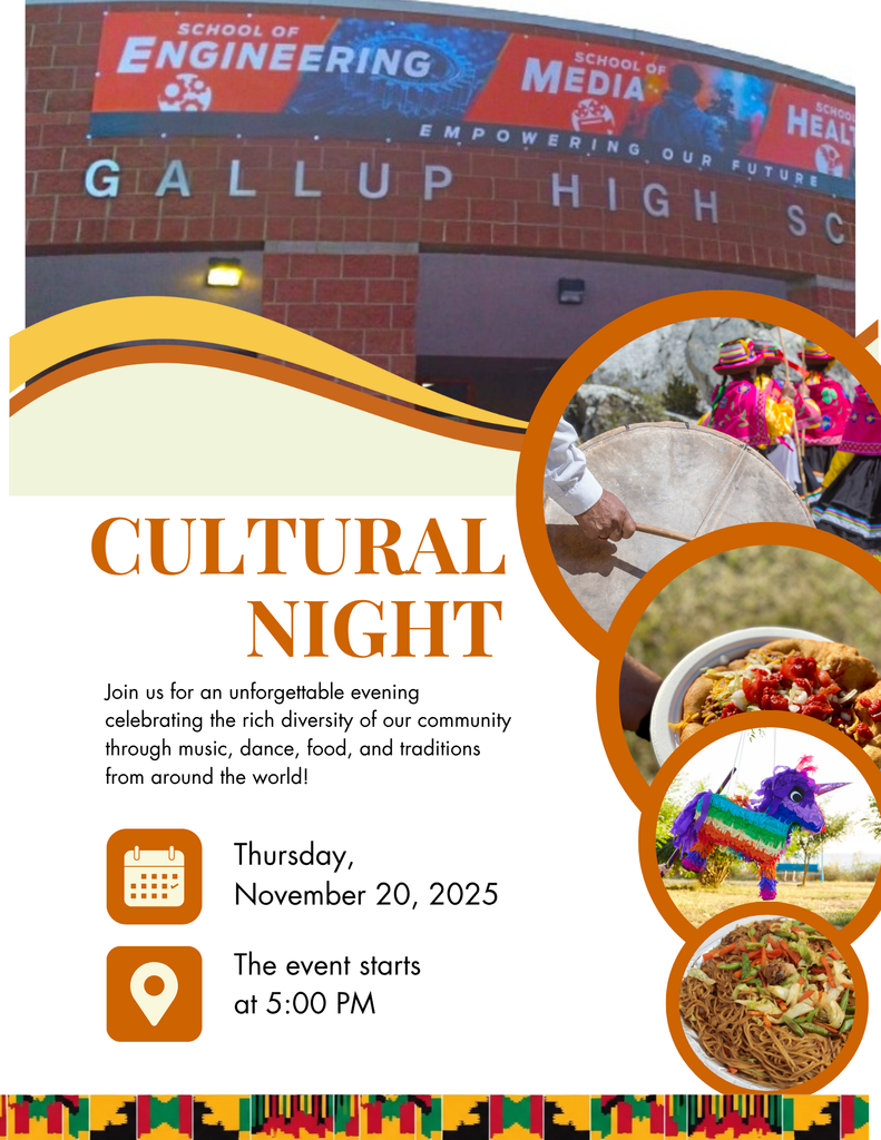 Gallup High School Cultural Night to be held on Thursday November 20, 2025 at 5:00 PM