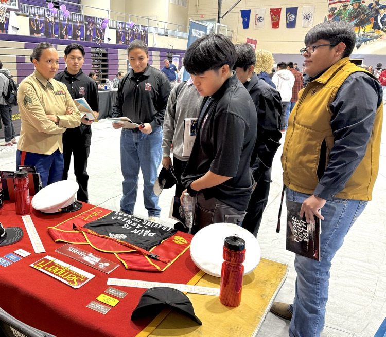 seniors learning about the military