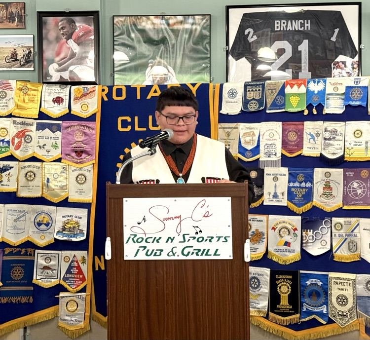 Elyn Garcia giving a speech