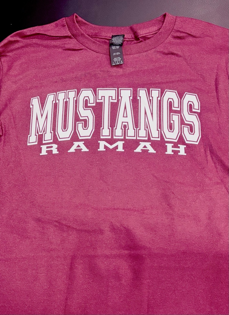 Mustang shirt with white writing