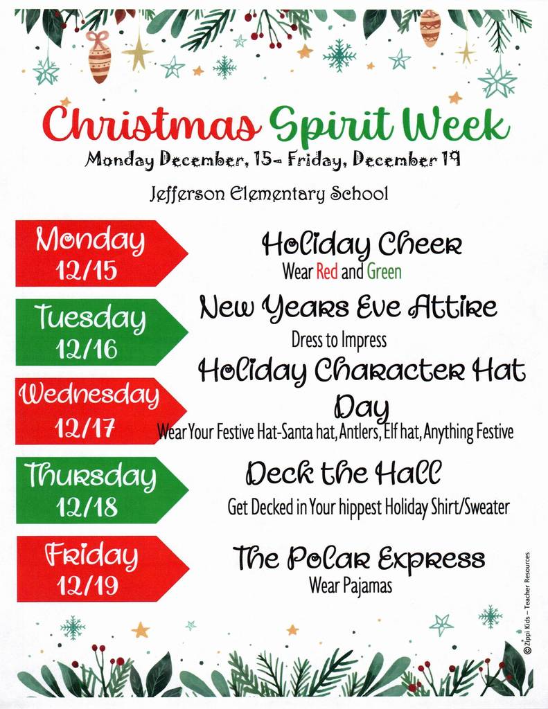 Christmas Spirit Week.