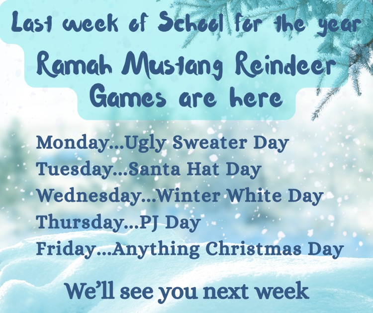 Reindeer Games Schedule