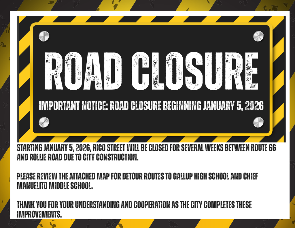 Important Notice of Road Closure on Rico Street beginning Jan 5, 2026