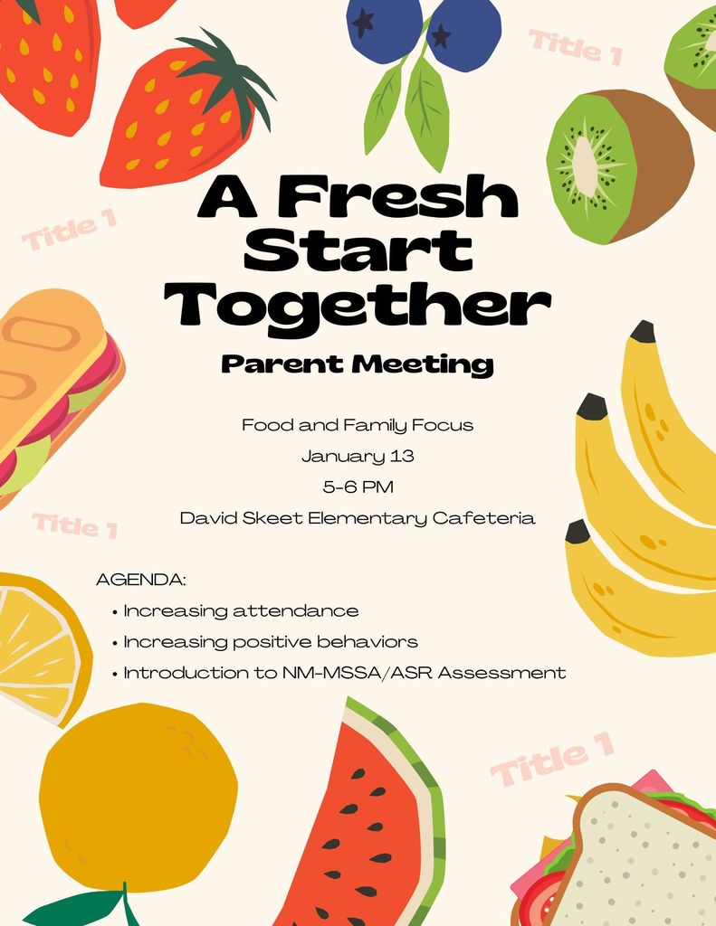 Jan. 13 5-6 PM Title 1 Parent Meeting