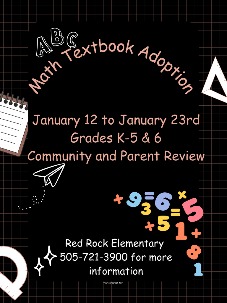 Math Textbook Adoption at Red Rock Elementary School