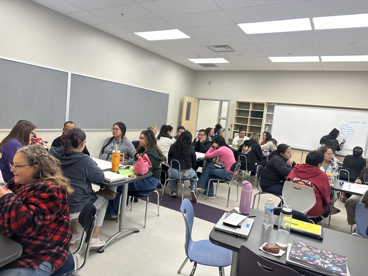 teachers talking in groups