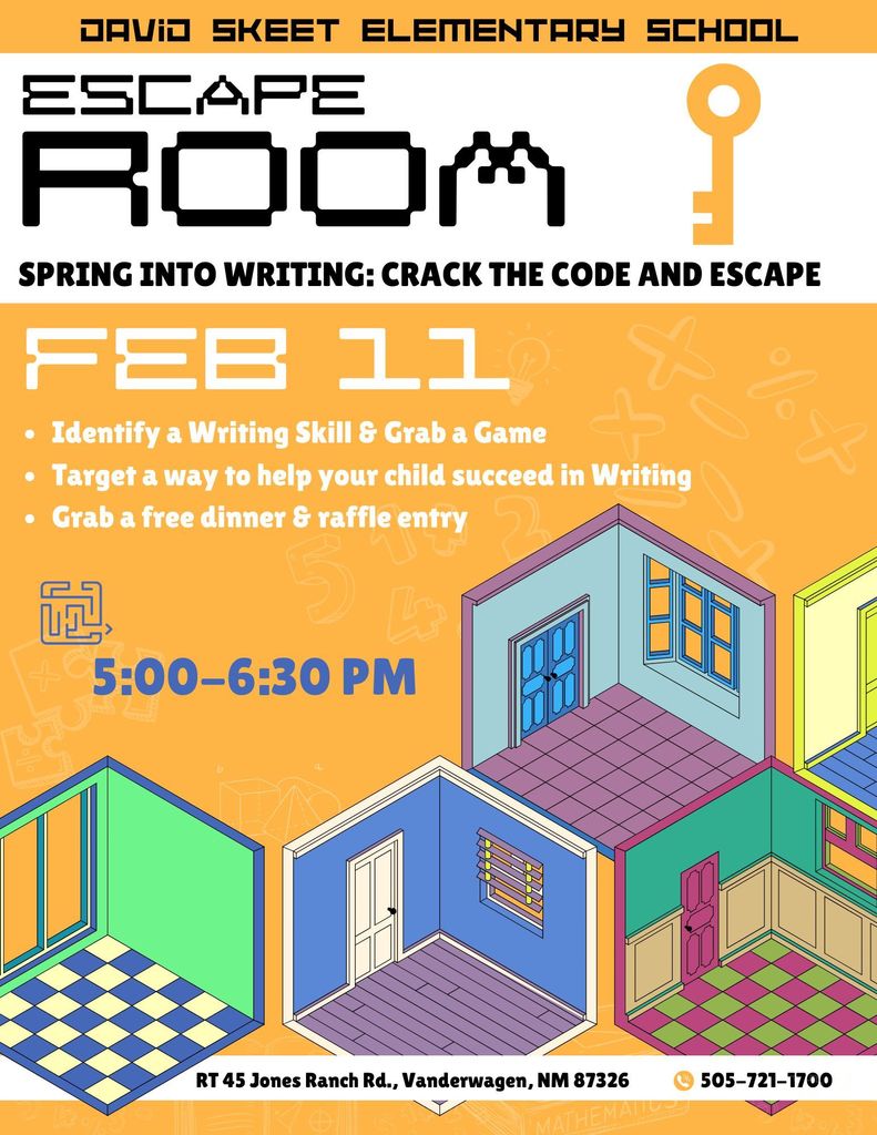 Feb. 11, 5-6:30 PM, Escape Room with Writing