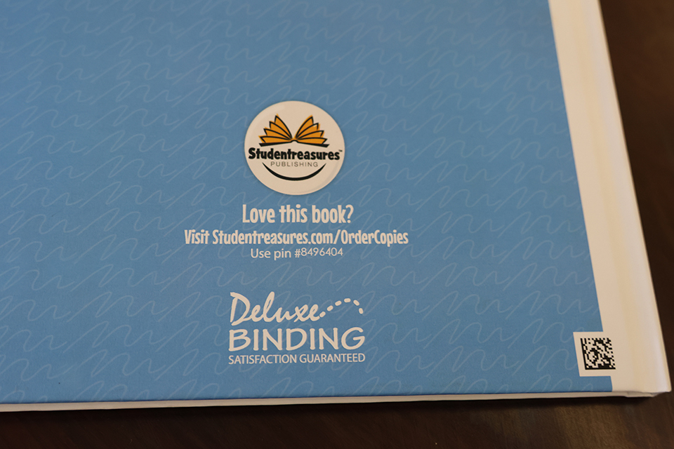 back cover of student book. Delux Binding visit student treasures.com