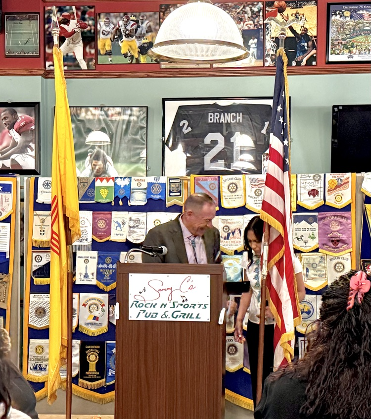 Haley accepts ting her certificate