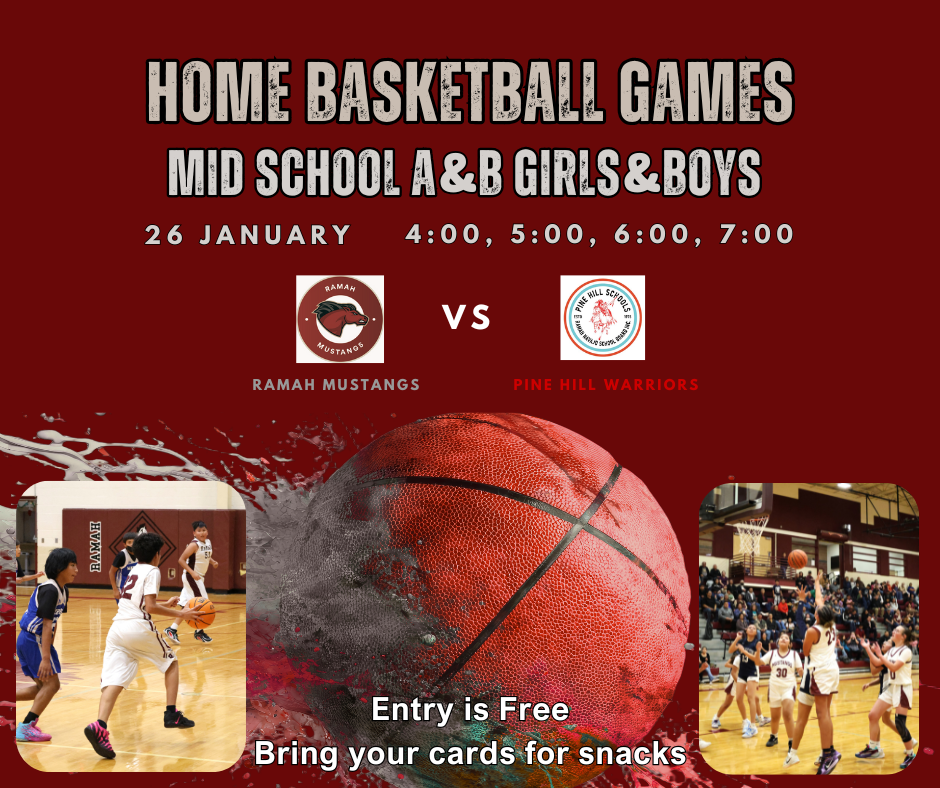 Home Mid School Basketball Games against the Warriors January 26 at 4:00