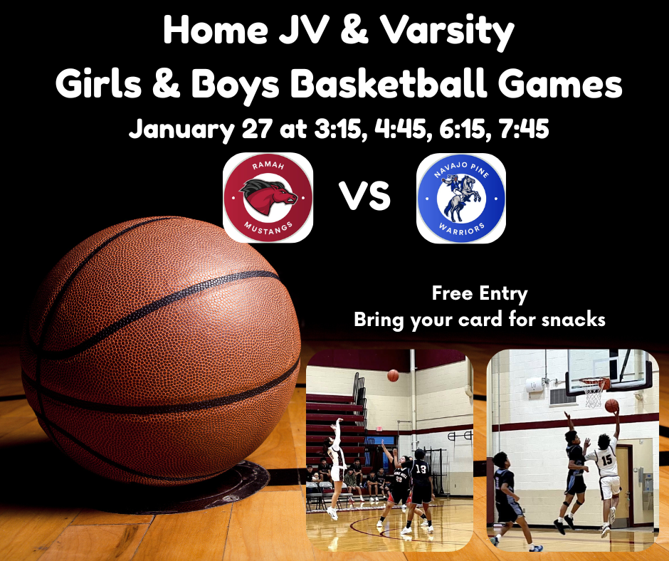 Join us for our Home JV & Varsity, Girls and Boys Basketball games starting at 3:15.