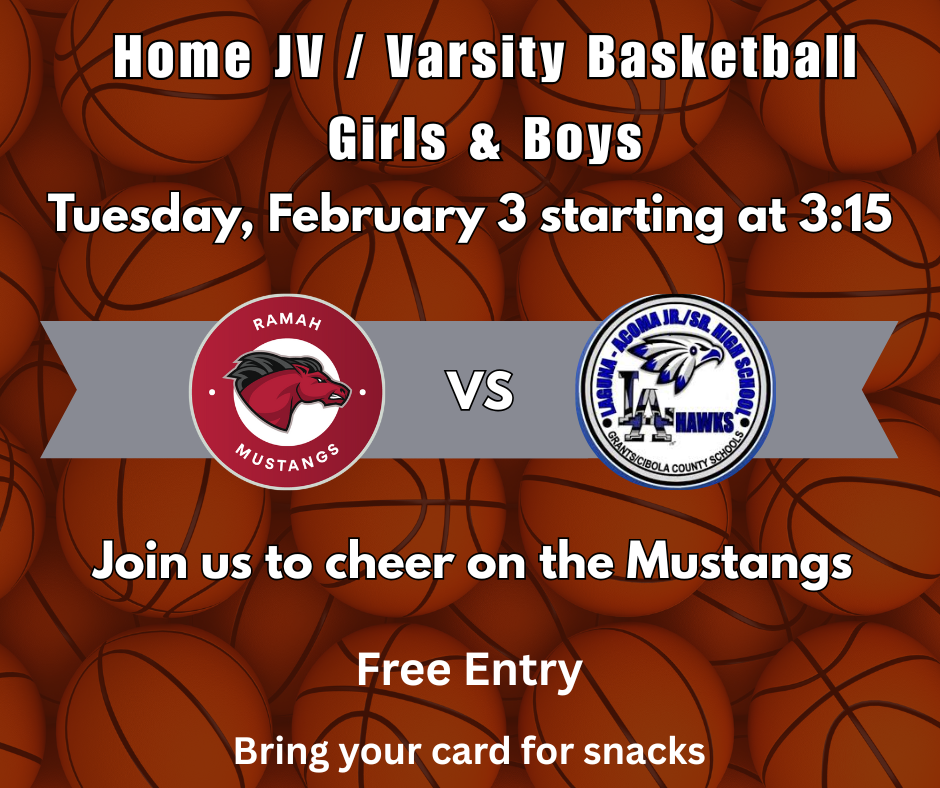 JV & Varsity Home Game February 3 starting at 3:15