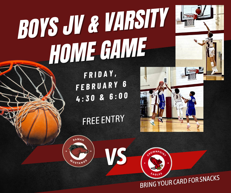 boys jv & varsity game february 6 starting at 4:30