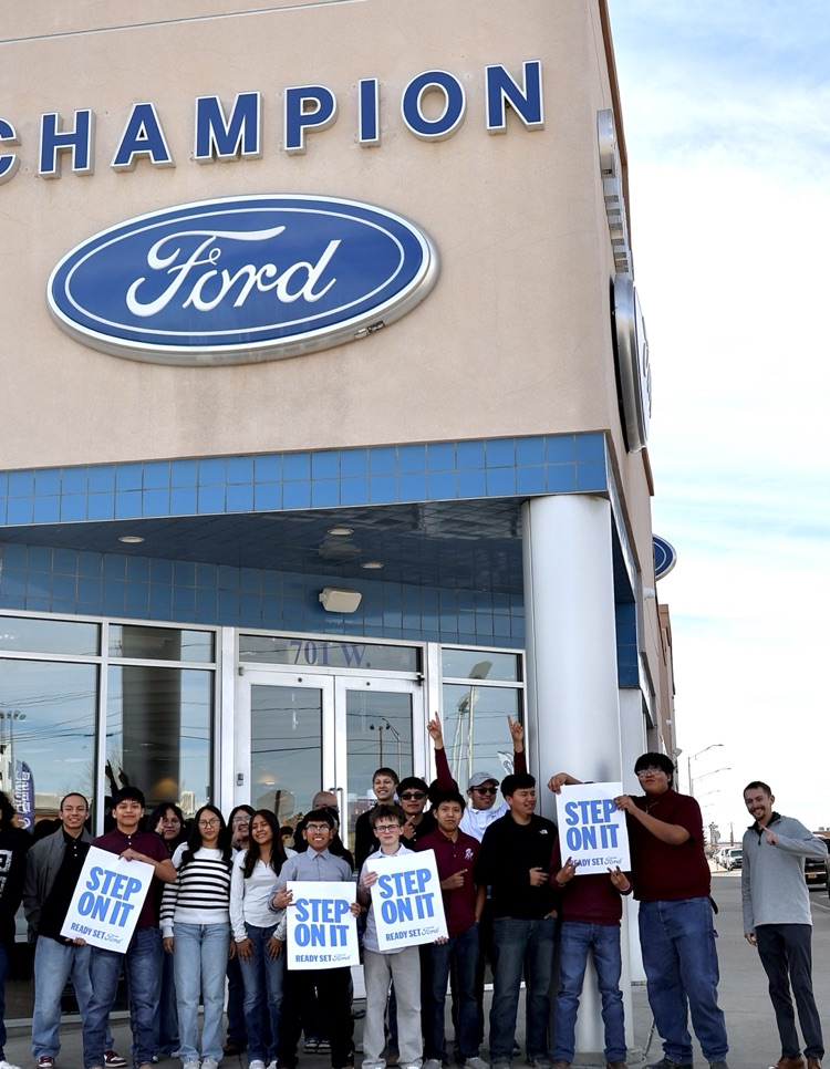 Ramah 10th Graders visiting car dealership in Gallup
