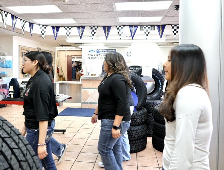 Ramah 10th Graders visiting car dealership in Gallup.