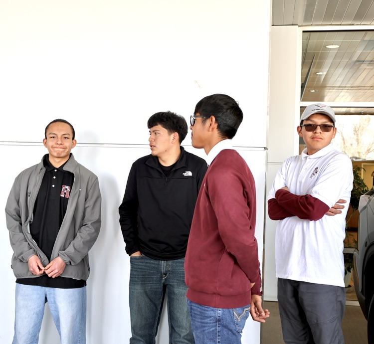 Ramah 10th Graders visiting car dealership in Gallup.