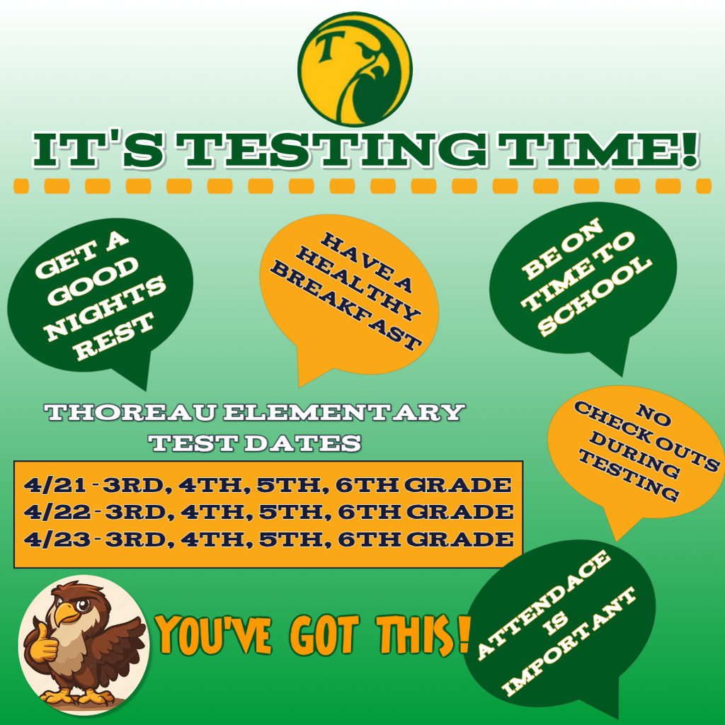 Upcoming Testing Dates for 3rd to 6th grade
