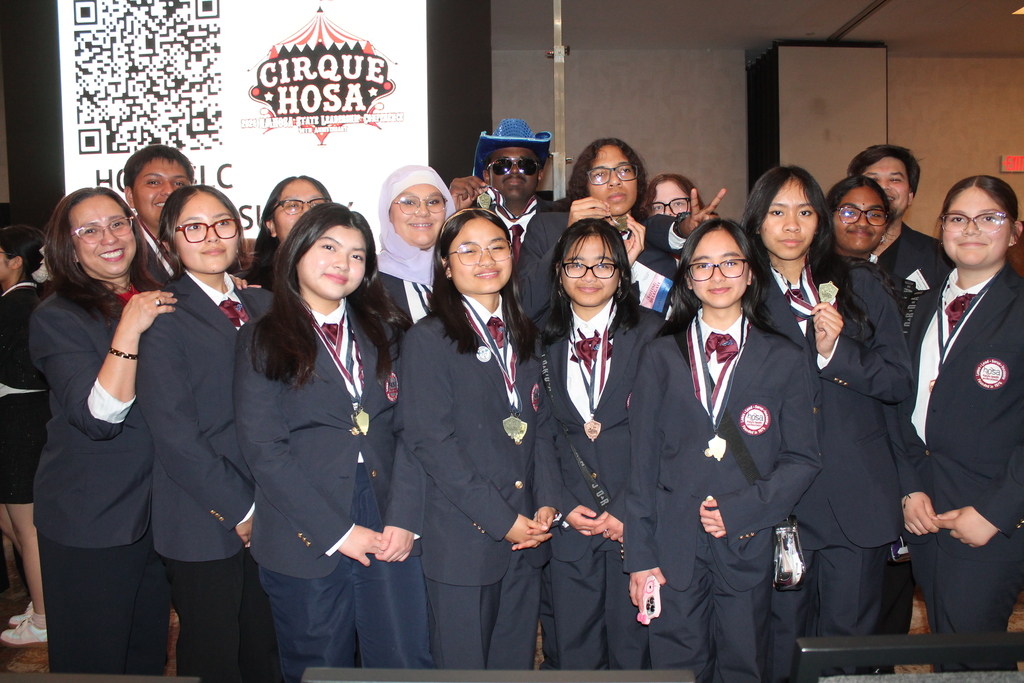 group of students from mckinley academy and their advisors at the HOSA conference