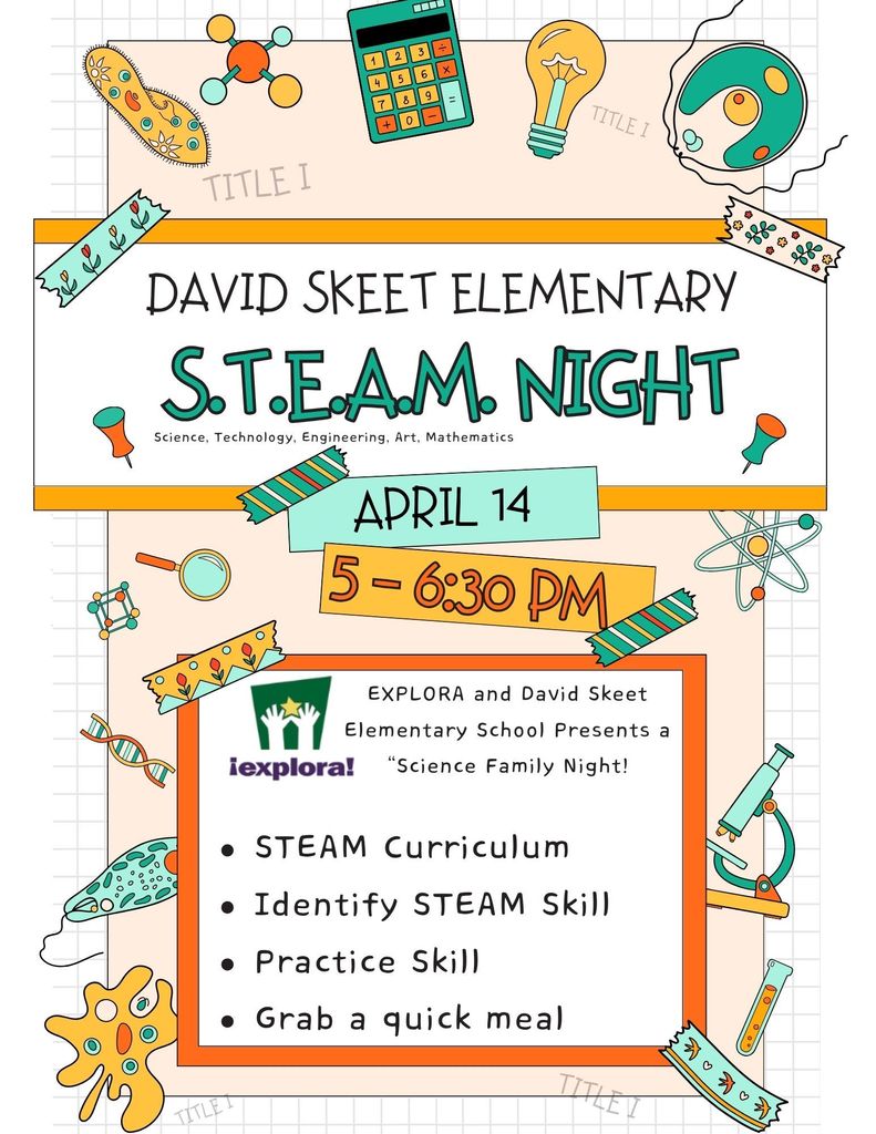 Family Activity Night -STEAM, 5-6:30 PM