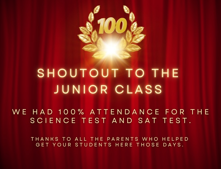 100% on testing attendance 