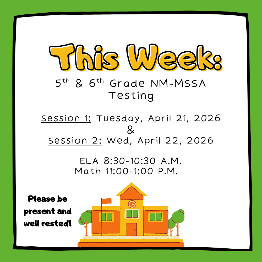 NM-MSSA announcement for Grades 5-6