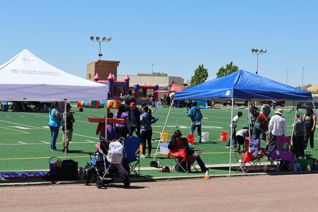 people on a field