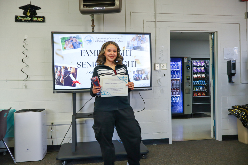 Student with award