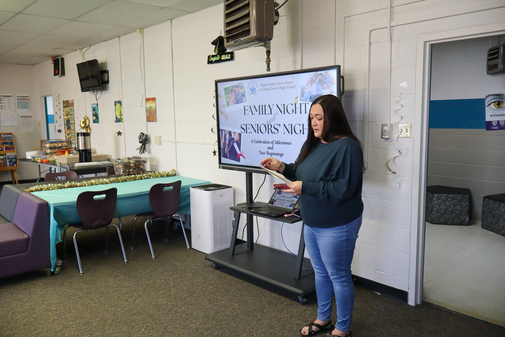 Staff reading out names for awards