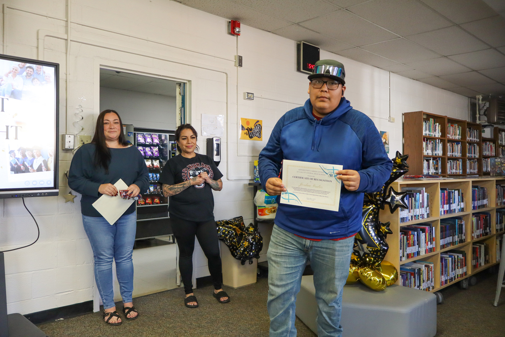 Student presented with award
