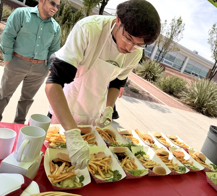 students participating in the GMCS food truck challenge