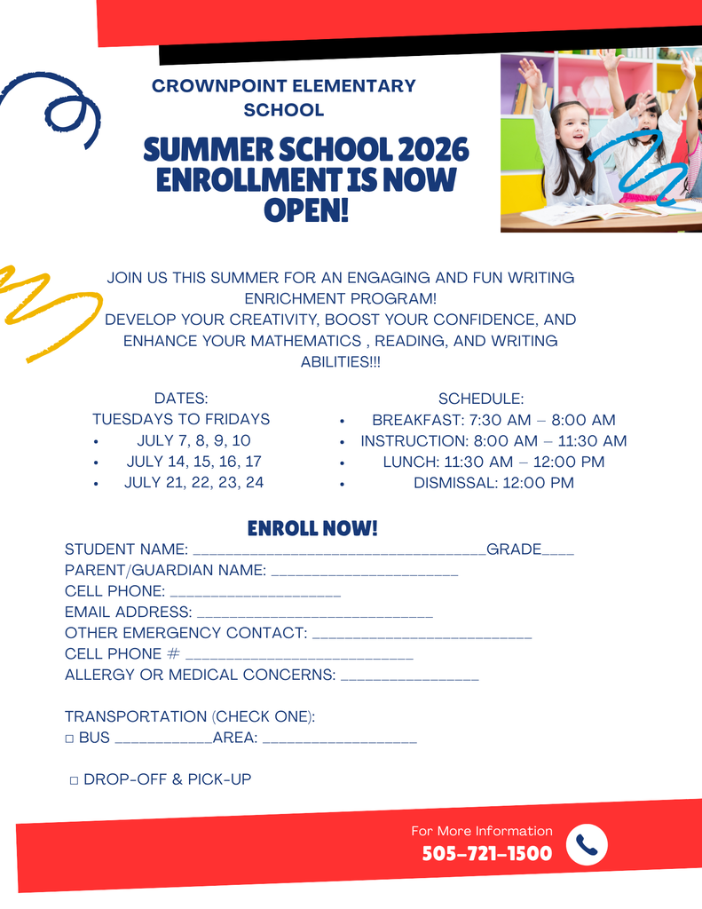 summer school enrollment announcement.