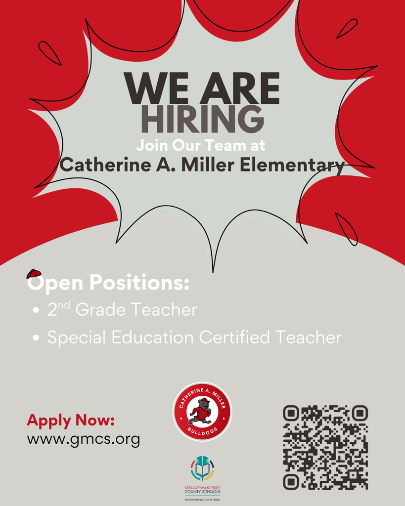 A red and white banner with text reading "We Are Hiring" at the top. Positions listed below.