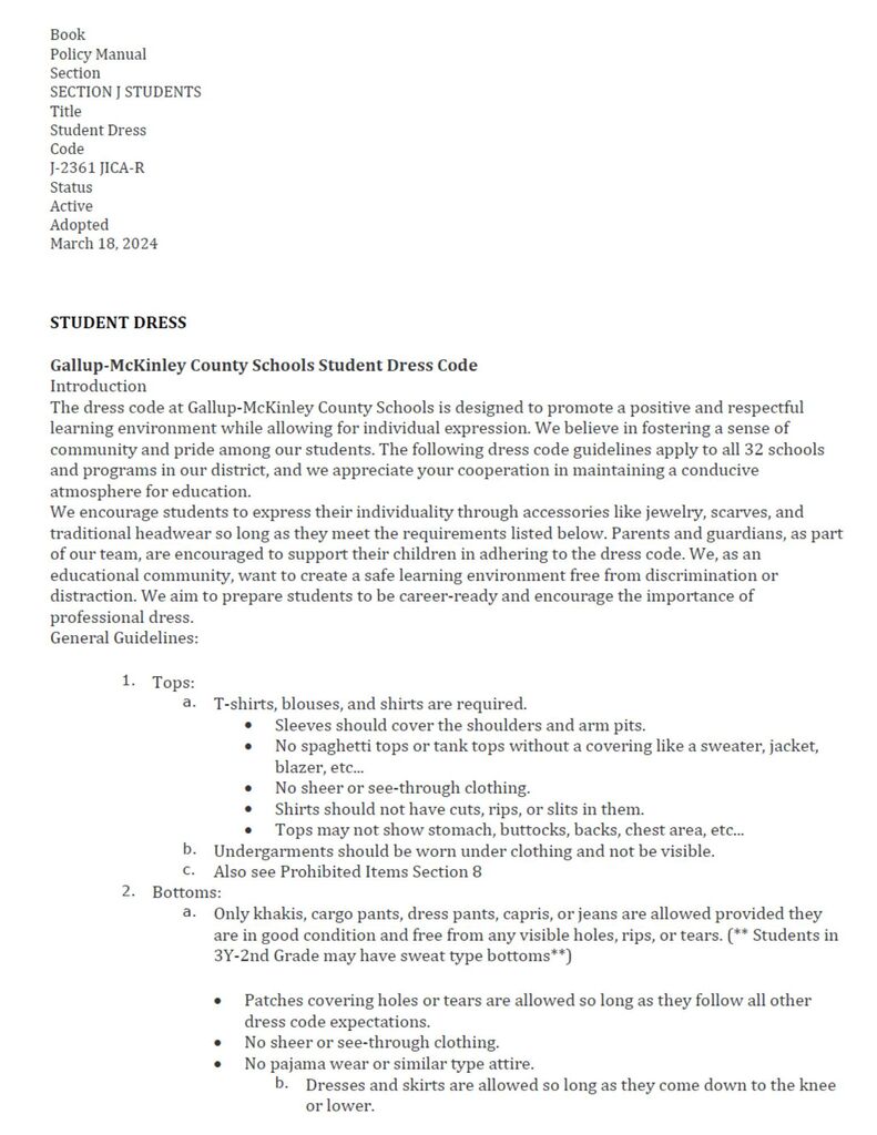 Dress Code Sy26-27
