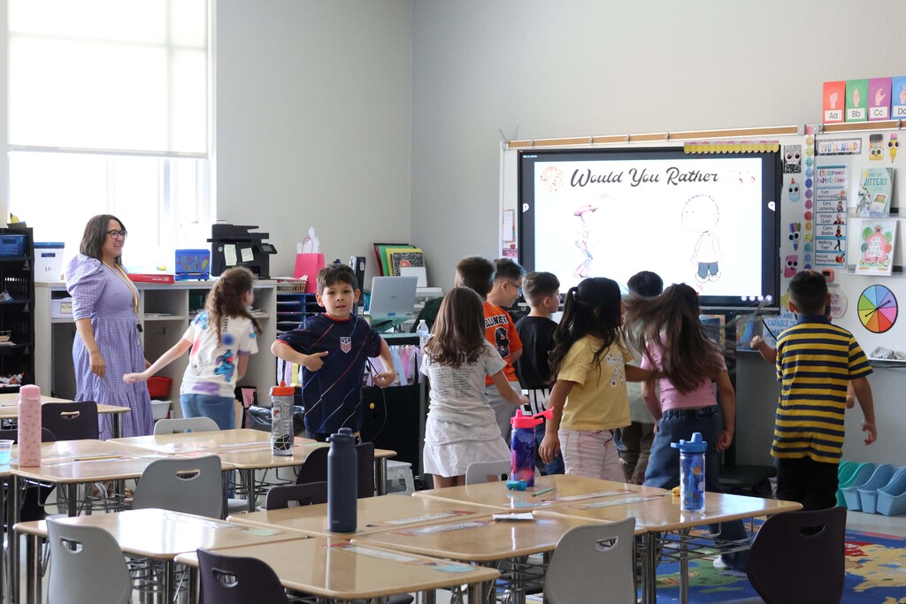 Classroom pictures from the first day of school